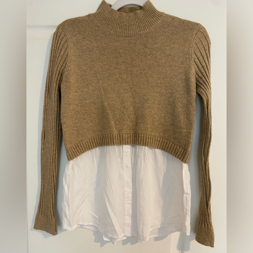 Long sleeve mock neck top